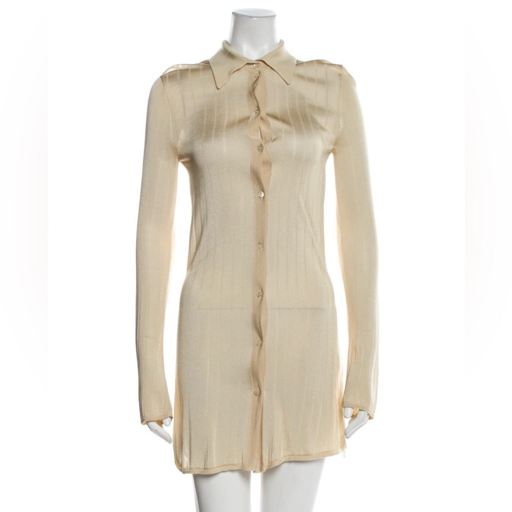 Joseph Elegant Cream Long Sleeve Dress